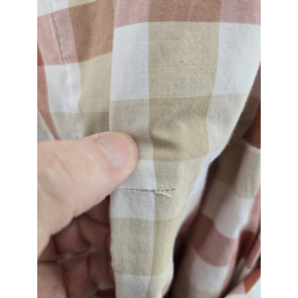 Calvin Klein Red/tan Plaid Country Style Fit/ Flair S Sleeve Dress. Ladies 14 - Picture 8 of 11